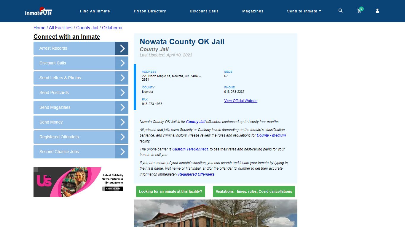 Nowata County OK Jail - Inmate Locator - Nowata, OK